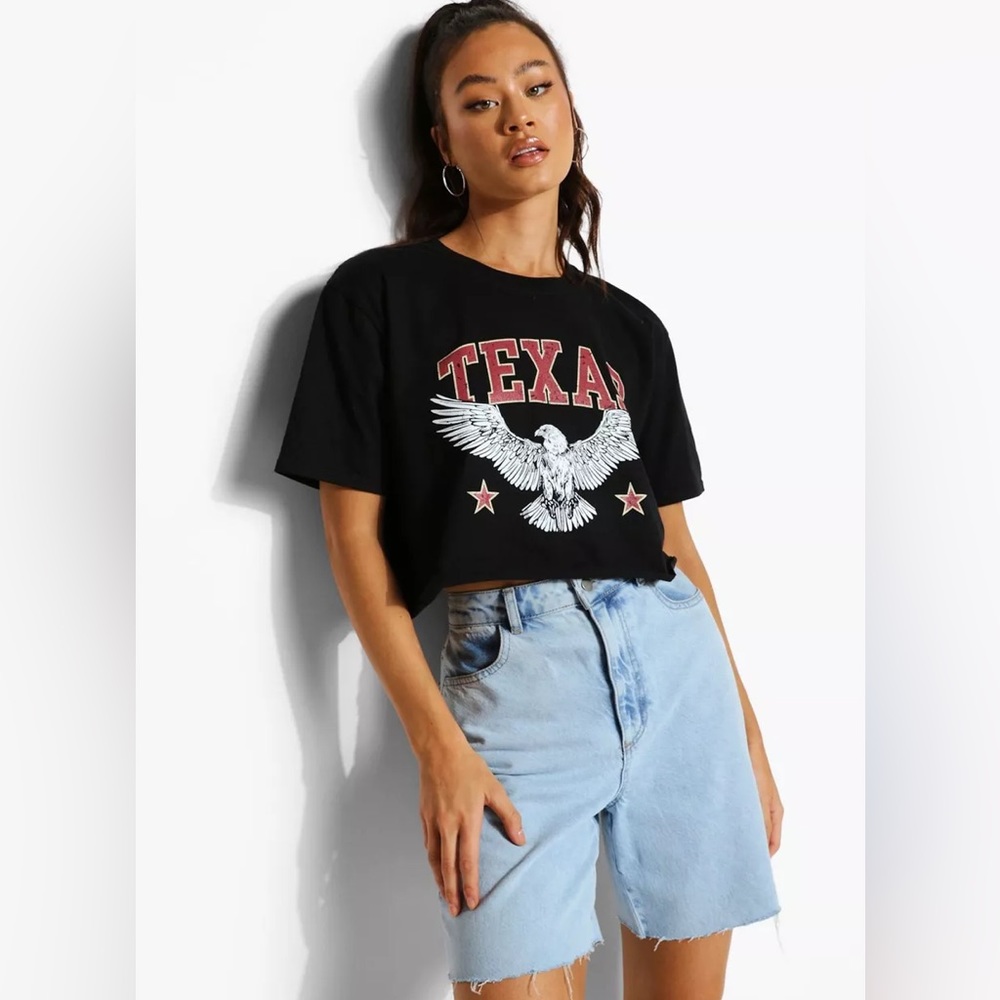 Boohoo Texas Crop Top